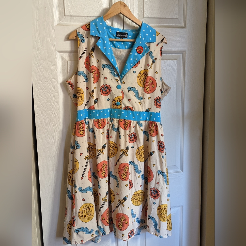 Sourpuss Sideshow Swing Dress